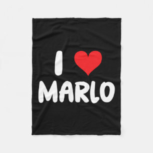 I Liebe Marlo - Herz - Name Fleecedecke