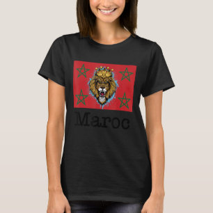 I Liebe Maroc, Cool Marokko Löwen Illustration Gra T-Shirt