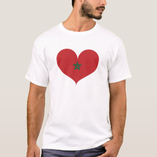 I Liebe Marokko Flagge T-Shirt