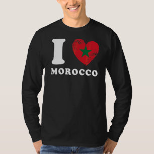 I Liebe Marokko Herzenflagge Marokko T-Shirt