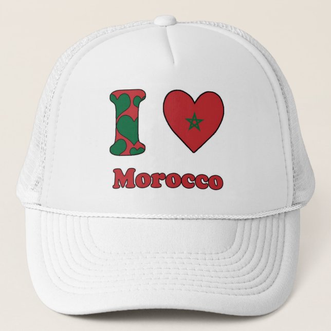 I Liebe Marokko Truckerkappe (Vorderseite)