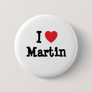I Liebe Martin Herz Brauch personalisiert Button