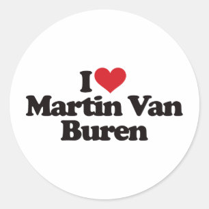 I Liebe Martin van Buren Runder Aufkleber