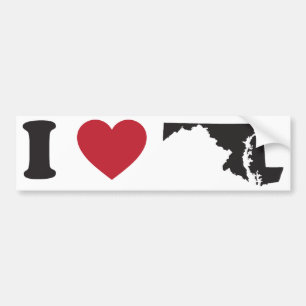 I Liebe Maryland Autoaufkleber