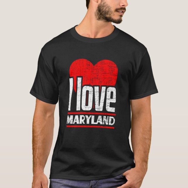 I Liebe Maryland Best Zuhause Staat I Heart Maryla T-Shirt (Vorderseite)