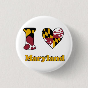 I Liebe Maryland Button