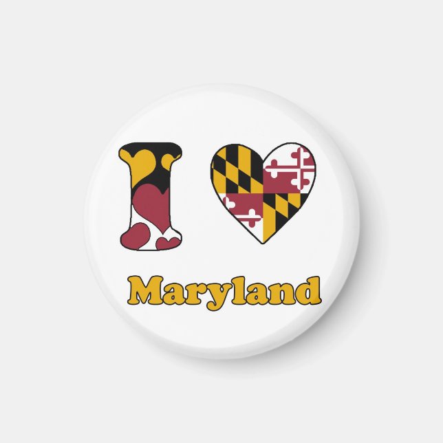I Liebe Maryland Magnet (Vorne)