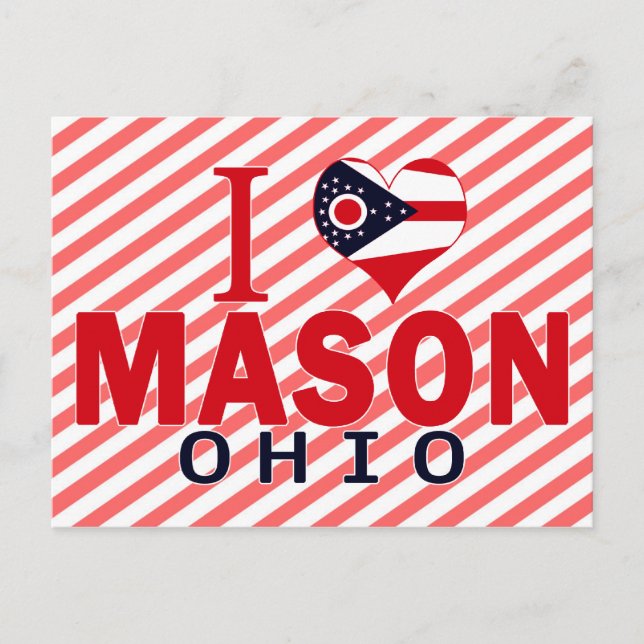 I Liebe Mason, Ohio Postkarte (Vorderseite)
