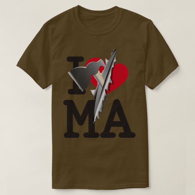 I LIEBE Massachusetts T-Shirt (Design vorne)