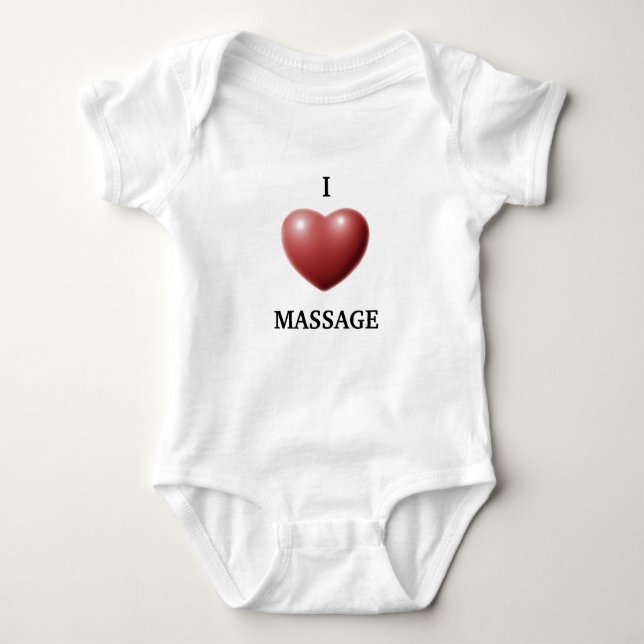 I LIEBE-MASSAGE BABY STRAMPLER (Vorderseite)