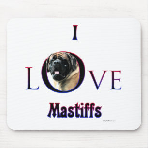 I Liebe Mastiffs Aprikose Mousepad