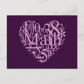 I Liebe Math Postcard Postkarte