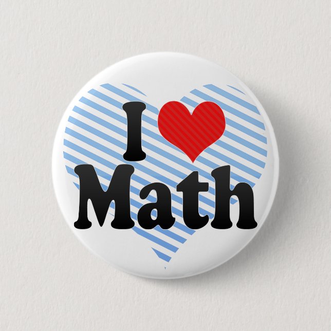 I Liebe-Mathe Button (Vorderseite)