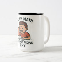 I Liebe Mathe - Funny Cartoon Sticker