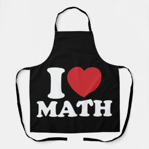 I Liebe Mathe I Heart Groovy Retro Schürze