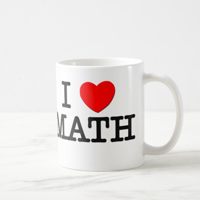 I Liebe MATHE Kaffeetasse (Rechts)