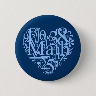 I Liebe-Mathe-Knopf Button