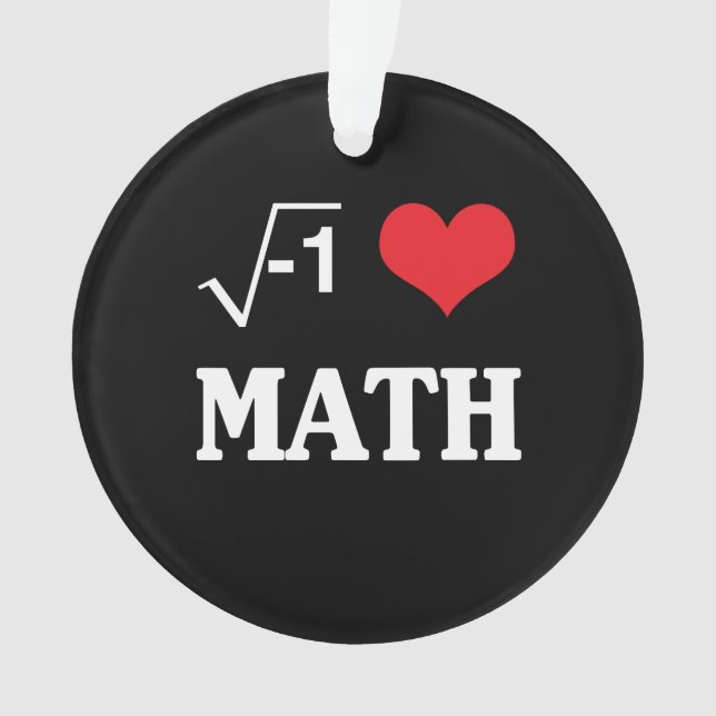 I Liebe-Mathe Ornament (Vorderseite)