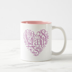 I Liebe-Mathe-Tasse Zweifarbige Tasse