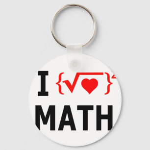 I Liebe Mathe White Schlüsselanhänger
