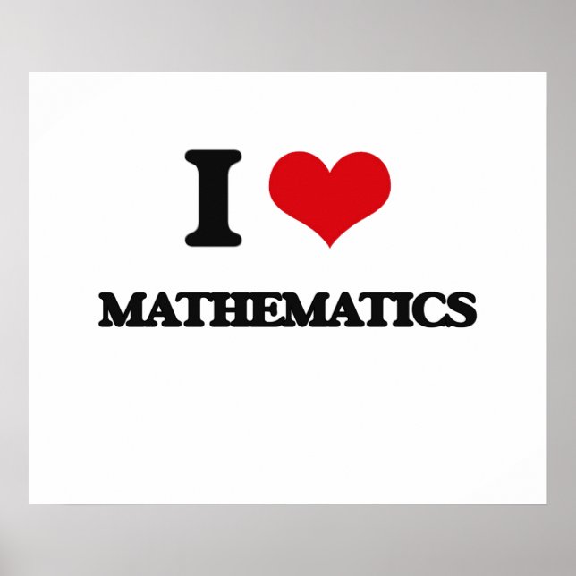 I Liebe Mathematik Poster (Vorne)