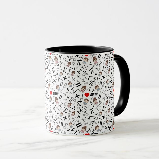 I Liebe mathematischer Symbole Tasse (VorderseiteRechts)