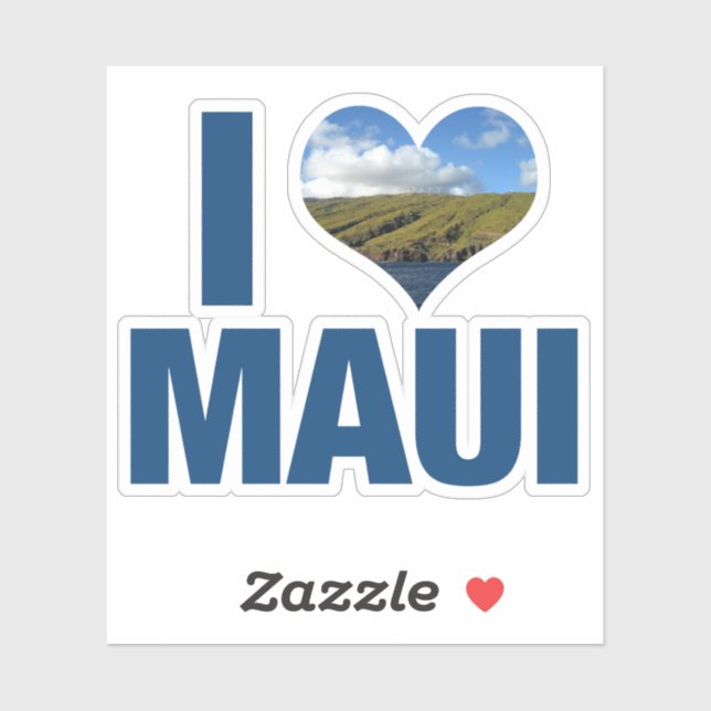 I Liebe Maui Hawaii Aufkleber (Blatt)