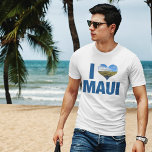 I Liebe Maui Hawaii Niedlich Hawaiianischer Urlaub T-Shirt<br><div class="desc">Ich Liebe Maui Hawaii T - Shirt mit einem niedlichen herzförmigen Foto des blauen Hawaiianischen Ozeans und grünen Bergen. Schöne Küstengewässer machen mich glücklich im Sommerurlaub. Ein niedlicher Sake mit Windmühlen auf einem Hügel.</div>