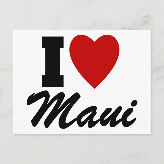 I Liebe Maui Postkarte (Vorderseite)