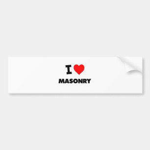 I Liebe-Maurerarbeit Autoaufkleber