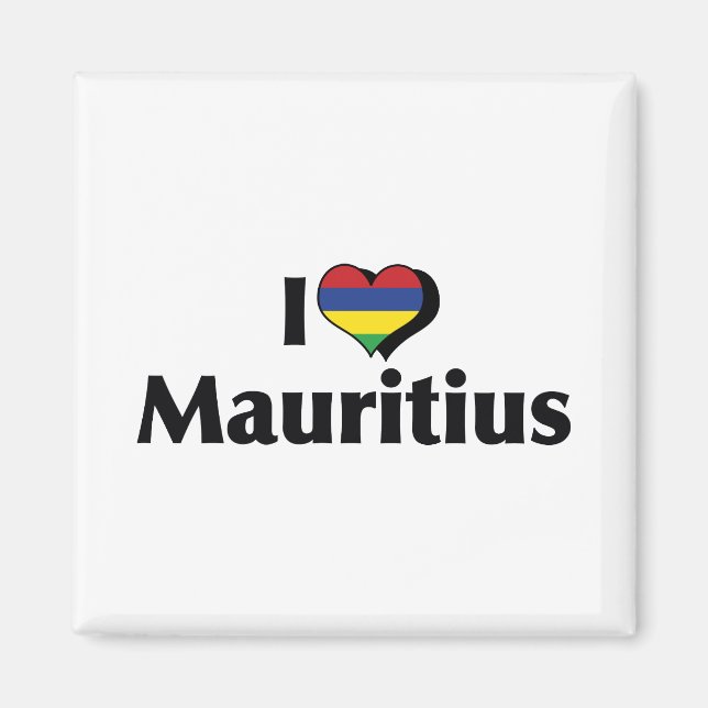 I Liebe Mauritius Flag Magnet (Vorne)
