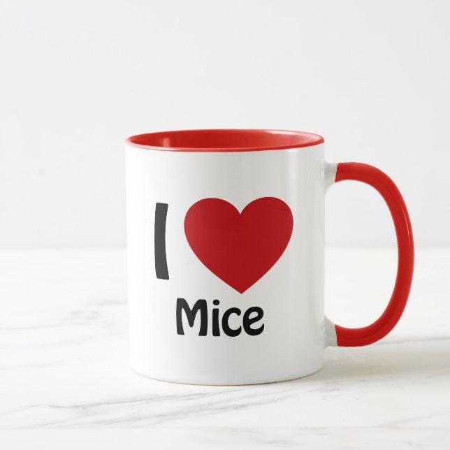 I Liebe Mäuse Tasse (Rechts)
