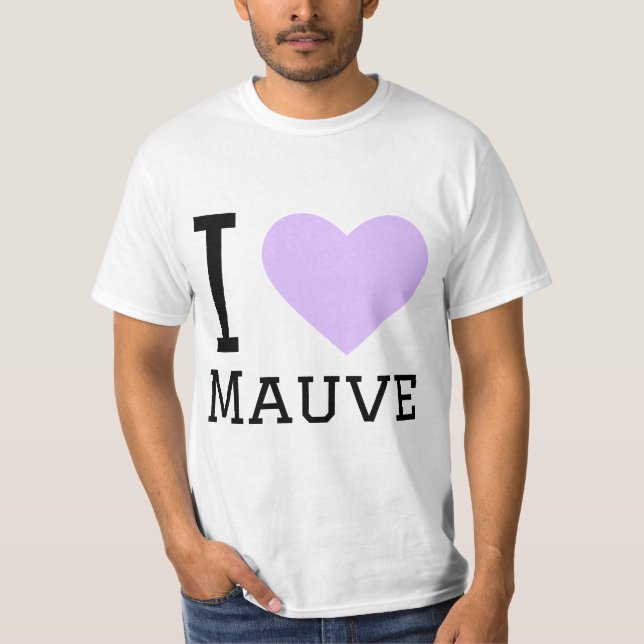 I Liebe mauve T-Shirt (Vorderseite)
