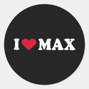 I LIEBE MAX RUNDER AUFKLEBER