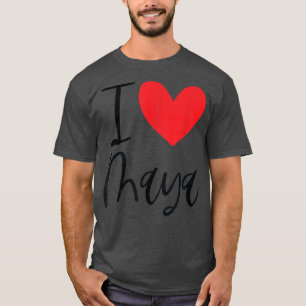 I Liebe Maya Name Personalisiert Girl BESTE FREUND T-Shirt