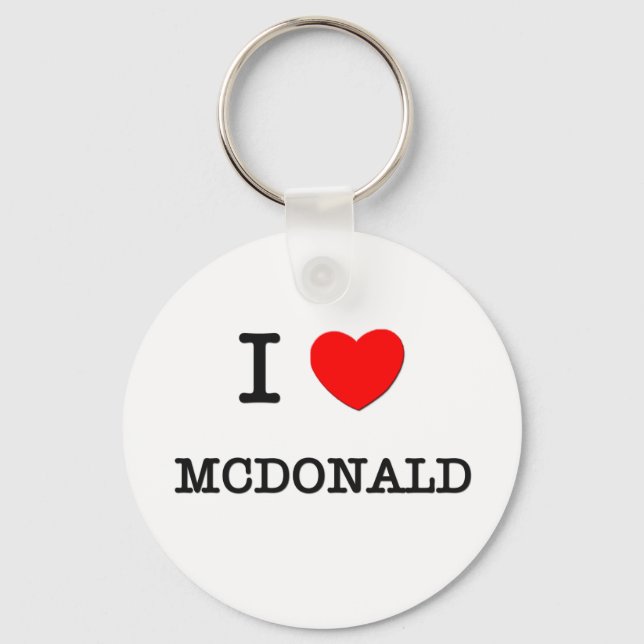 I Liebe Mcdonald Schlüsselanhänger (Vorderseite)