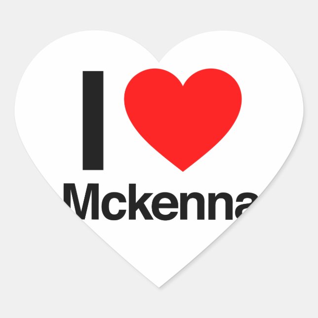 i Liebe mckenna Herz-Aufkleber (Vorderseite)