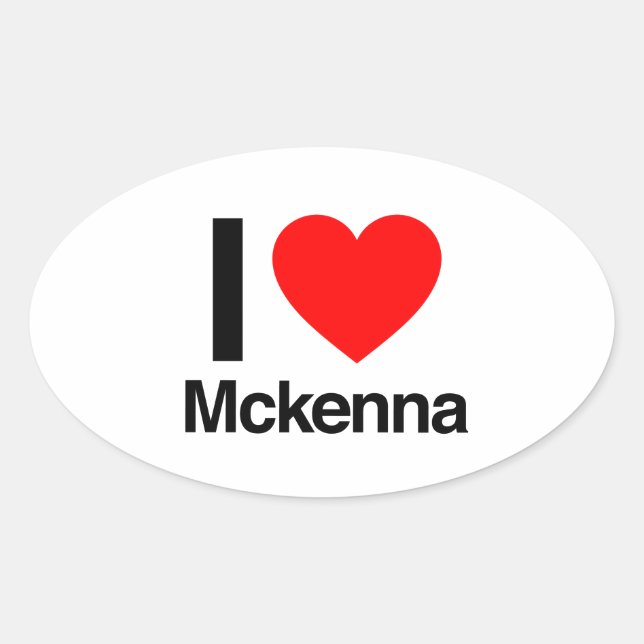 i Liebe mckenna Ovaler Aufkleber (Vorderseite)