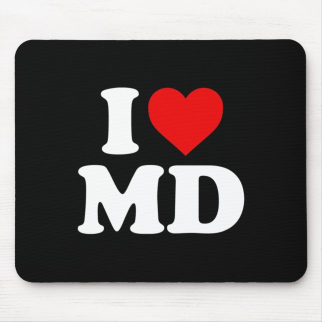 I Liebe Md Heart Maryland Mousepad (Vorne)