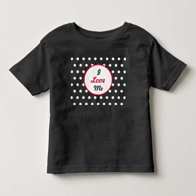 I Liebe Me Kinderkind's T - Shirt (schwarz, weiß u (Vorderseite)
