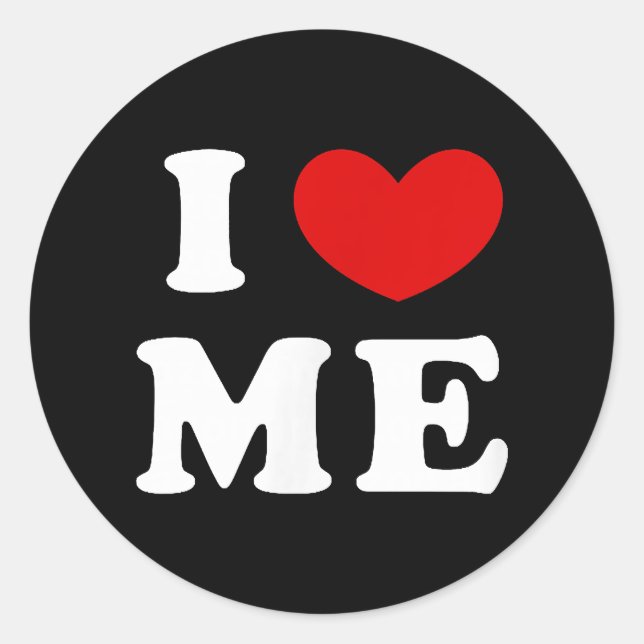 I LIEBE ME RUNDER AUFKLEBER (Vorderseite)