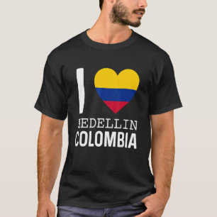 I Liebe Medellin Kolumbien Flaggenplan Kolumbien T-Shirt