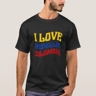 I Liebe Medellin Kolumbien Flaggenplan Kolumbien T-Shirt
