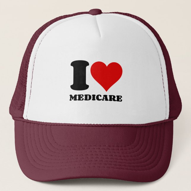 I LIEBE MEDICARE TRUCKERKAPPE (Vorderseite)