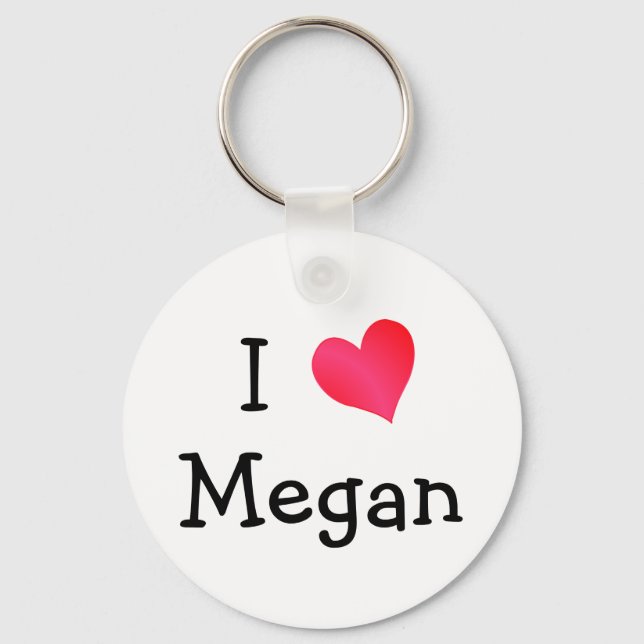 I Liebe Megan Schlüsselanhänger (Vorderseite)