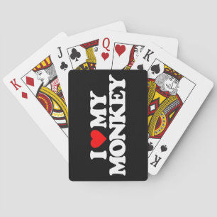 I LIEBE MEIN AFFE SPIELKARTEN