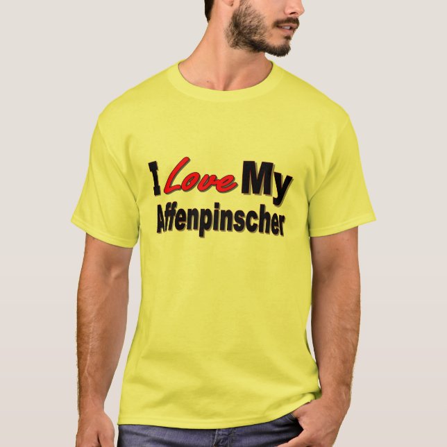 I Liebe mein Affenpincher T-Shirt (Vorderseite)