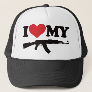 I Liebe mein AK47 Truckerkappe
