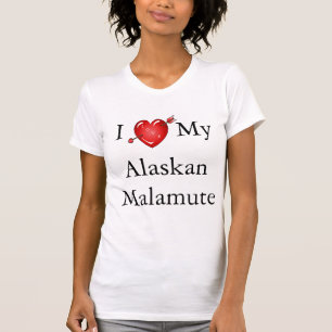I Liebe mein alaskischer Malamute 2 T-Shirt
