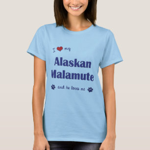 I Liebe mein alaskischer Malamute (männlicher T-Shirt
